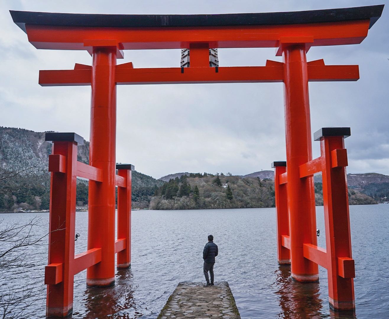 Photo by Andy | Sydney • Travel • Training in Hakone Shrine peace torii