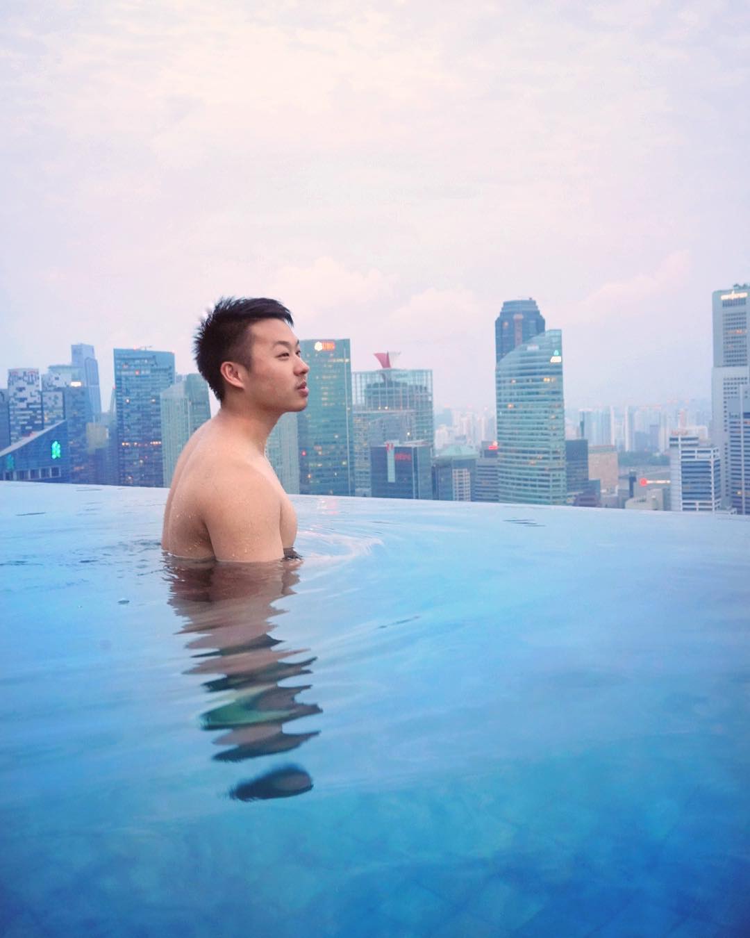 Photo by Andy | Sydney • Travel • Training in Infinity Pool@ Marina Bay Sands